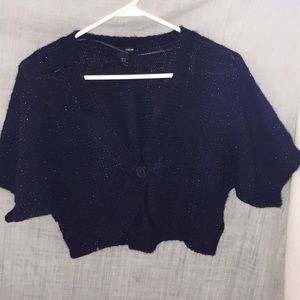 H&M purple sweater shrug.